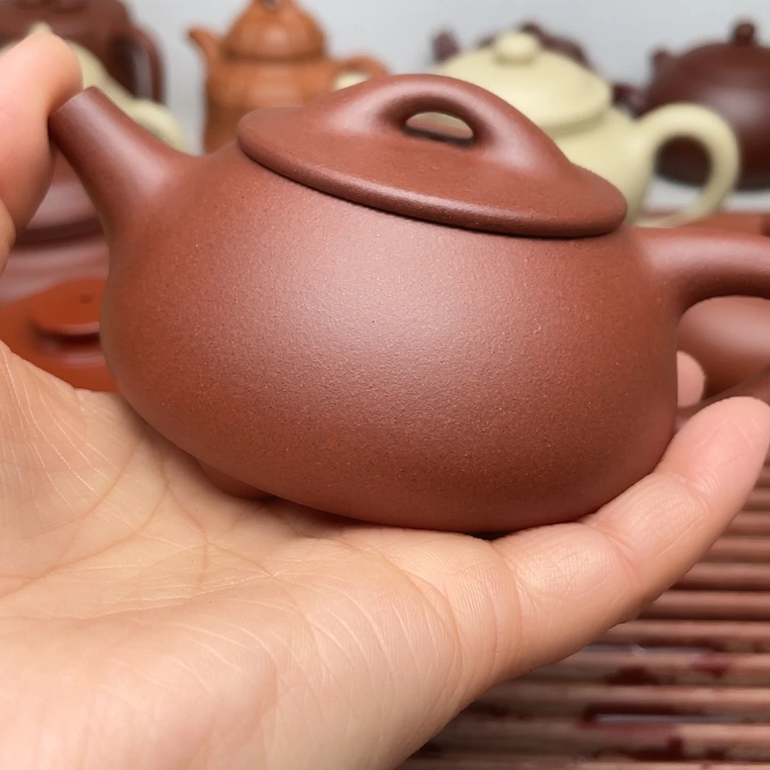 紫砂茶壶我***豆紫砂壶全手工