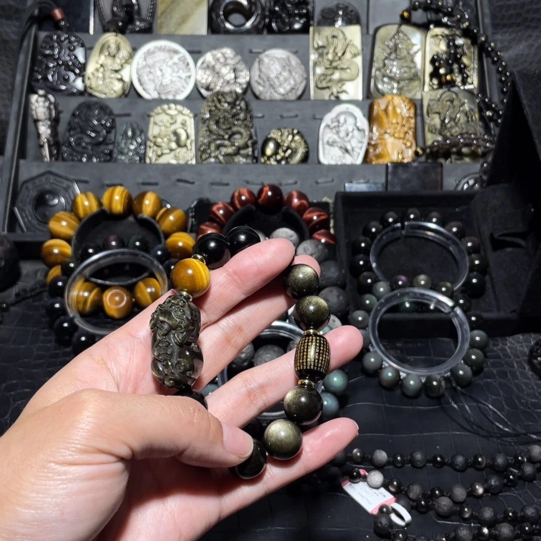 黑曜岩手链未镶嵌宋**?