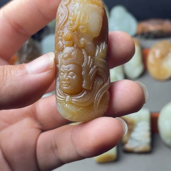 和田玉未镶嵌挂件