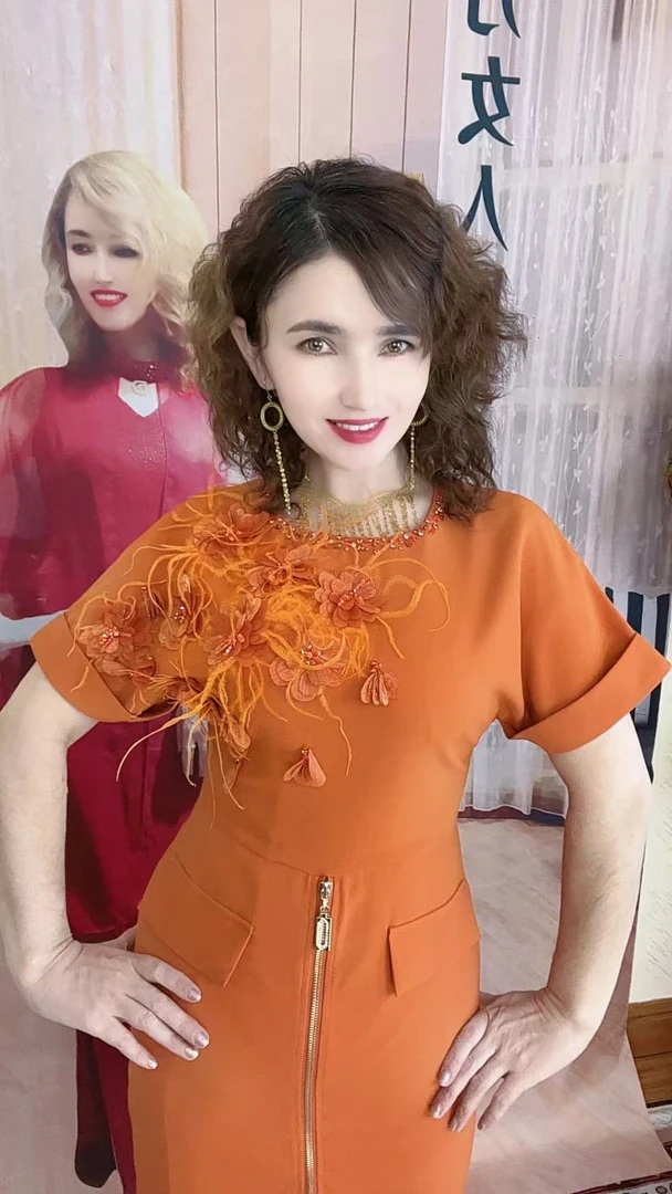 MODA KIZ新款气质显瘦收腰修身通勤连衣裙