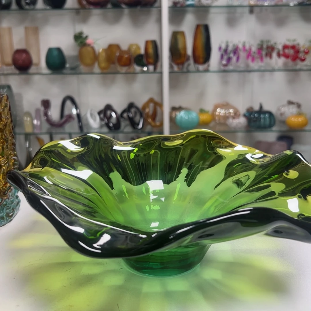 透茶绿色果盘长31微瑕