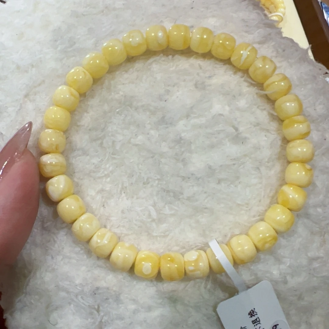 蜜蜡手链未镶嵌7m虎皮老型手串