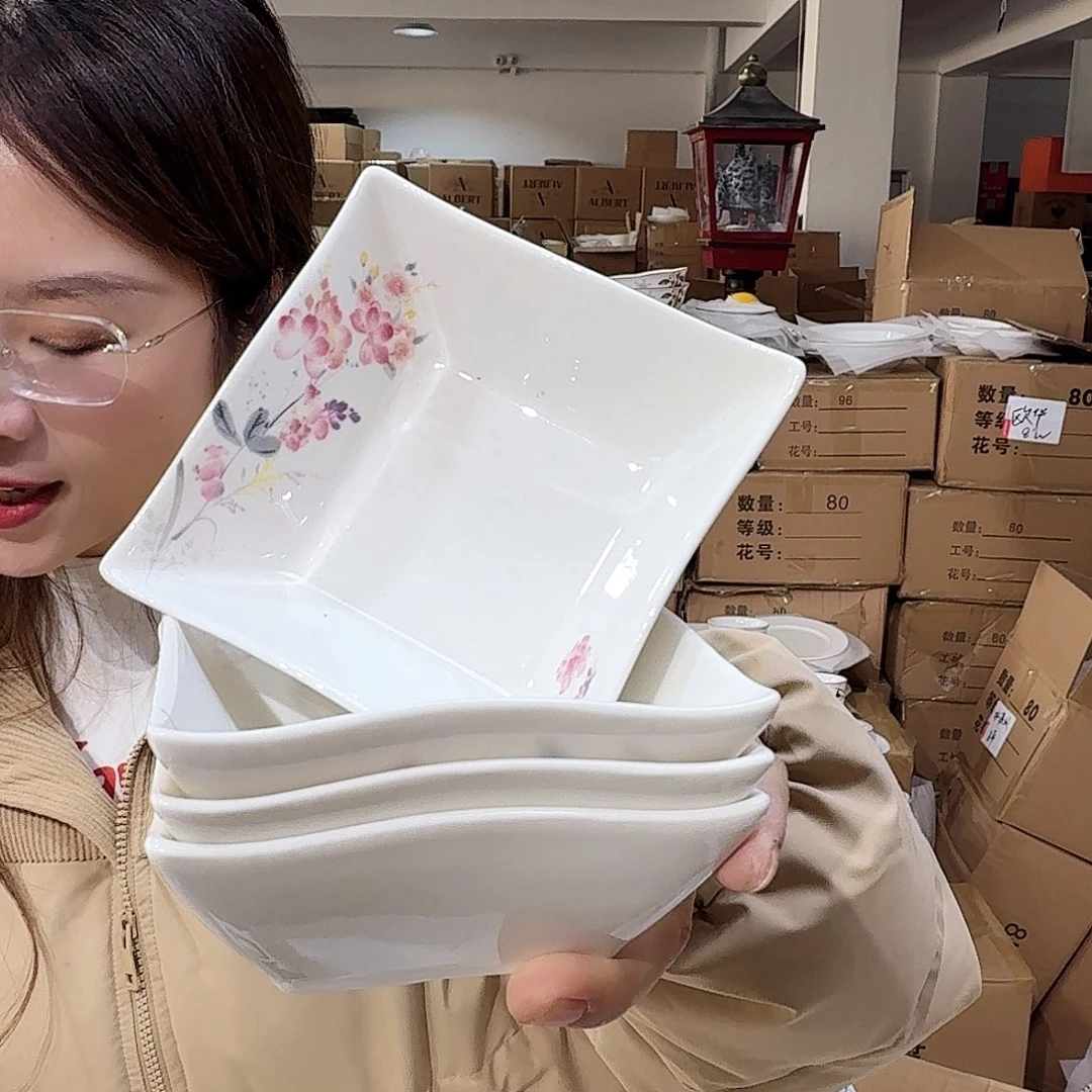 骨瓷骨瓷4英寸味碟10cm 6个实用外贸骨瓷