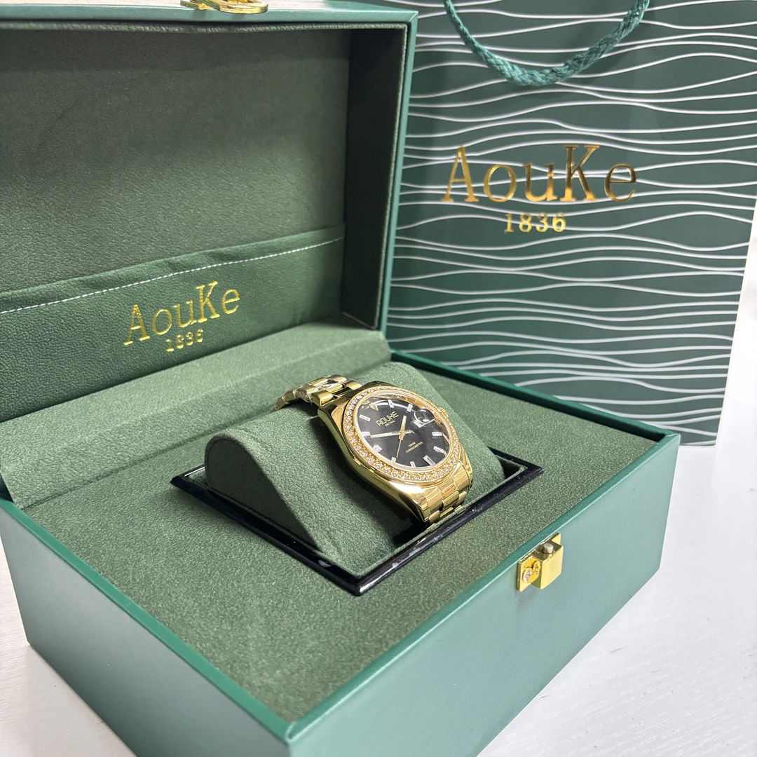 【滔哥专属】经典黑冰糖系列高档时尚百搭全自动男生腕表kk064