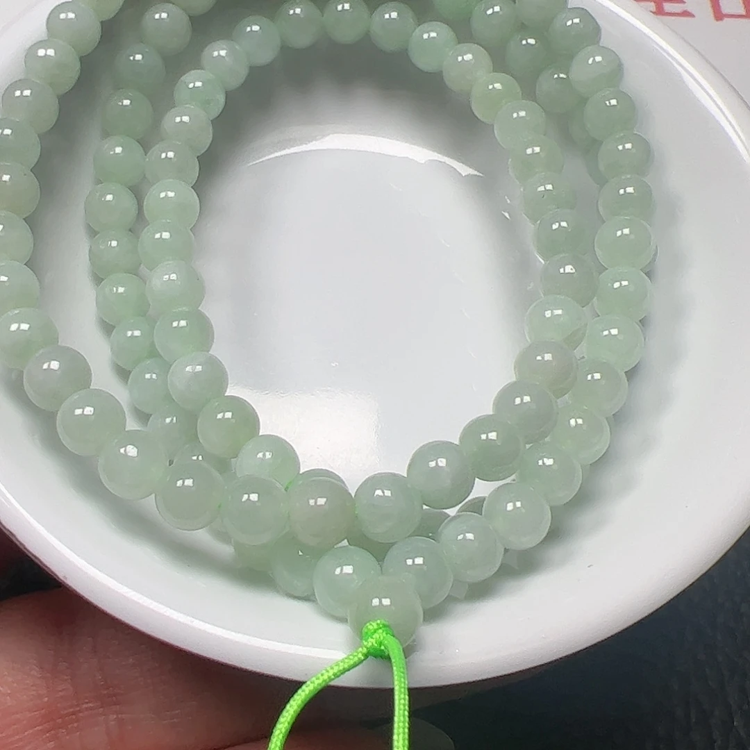 【闪购商品】未镶嵌手链翡翠卡5.7，108颗挂牌链