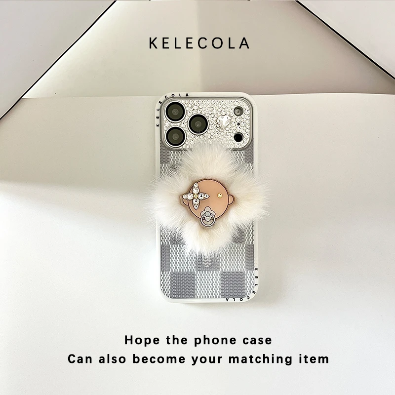 【磁吸壳-方格白路易】适用于苹果13 14 15 16 17promax手机壳