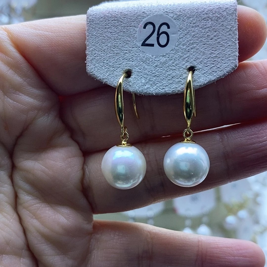 淡水珍珠耳饰银S925镶嵌