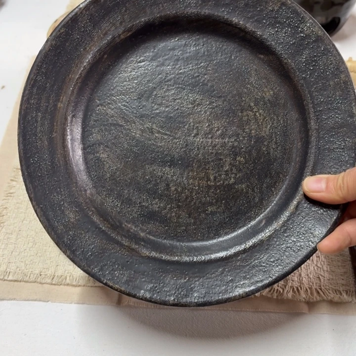 陶瓷刘超乌漆嘛黑圆盘