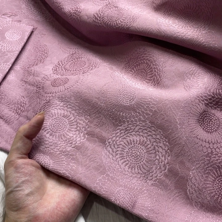 混纺紫色提花宝向花2米