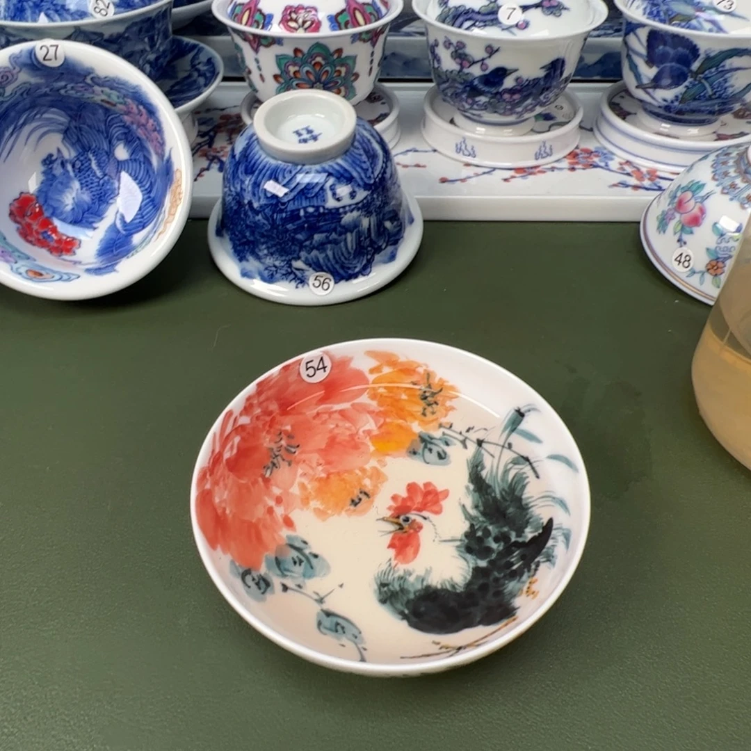 陶瓷景德镇纯手工纯手绘茶具木木54