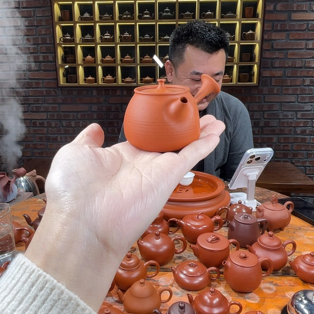 紫砂茶壶侧把70cc左右