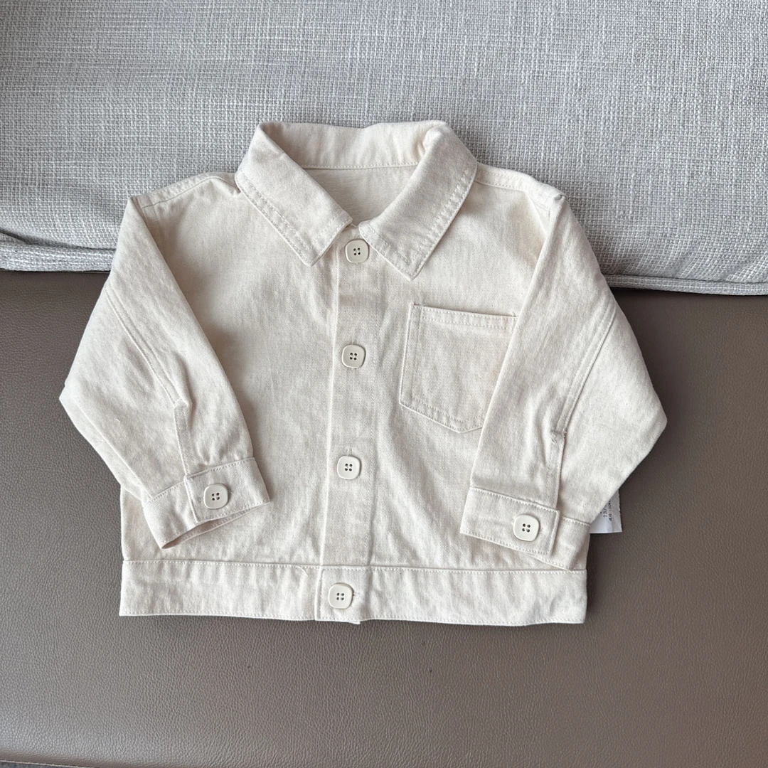 【百搭水洗棉衬衫 小乐妈咪】男女宝宝衬衣春季新款男童外套儿童B28