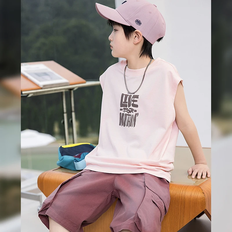 男童夏季背心套装2025新款痞帅炸街儿童夏装男孩夏款帅气两件套