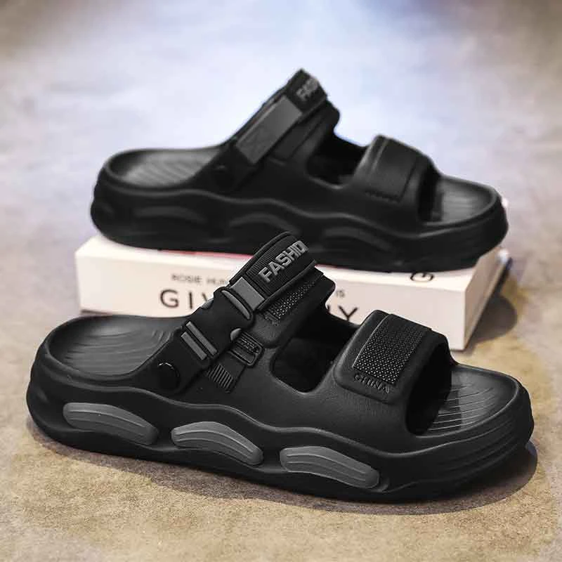 断码特步凌云凉鞋男外穿2025新款防滑防臭厚底开车两用拖鞋男士户