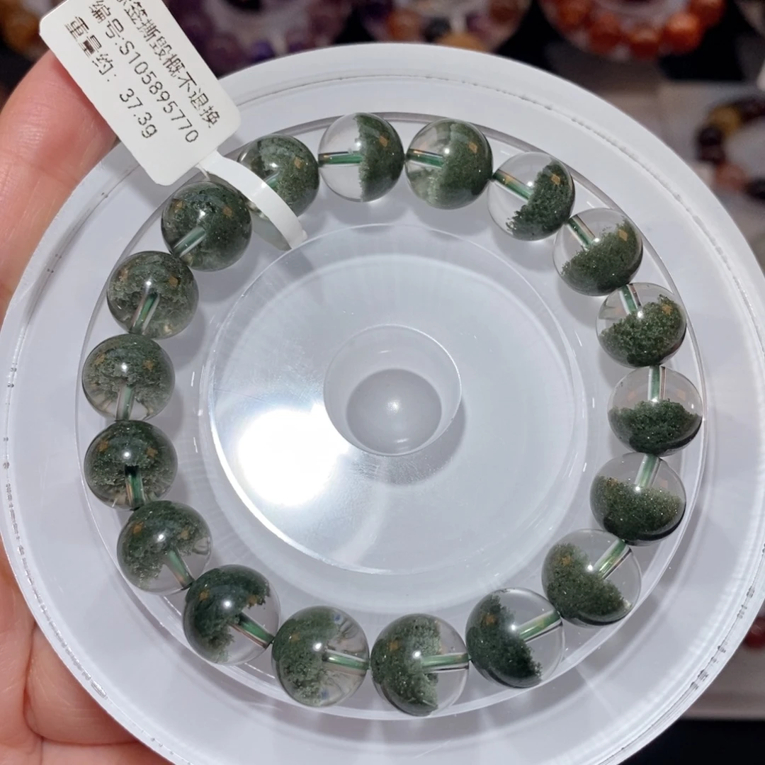 未镶嵌手链水晶F绿幽灵11.5