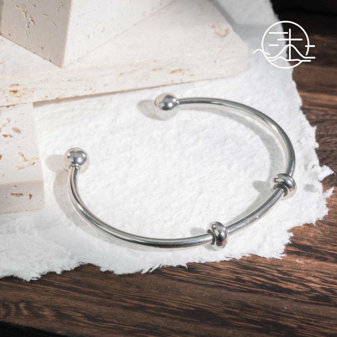 钛钢手镯 木润【百搭镯】时尚百搭钛钢半镯