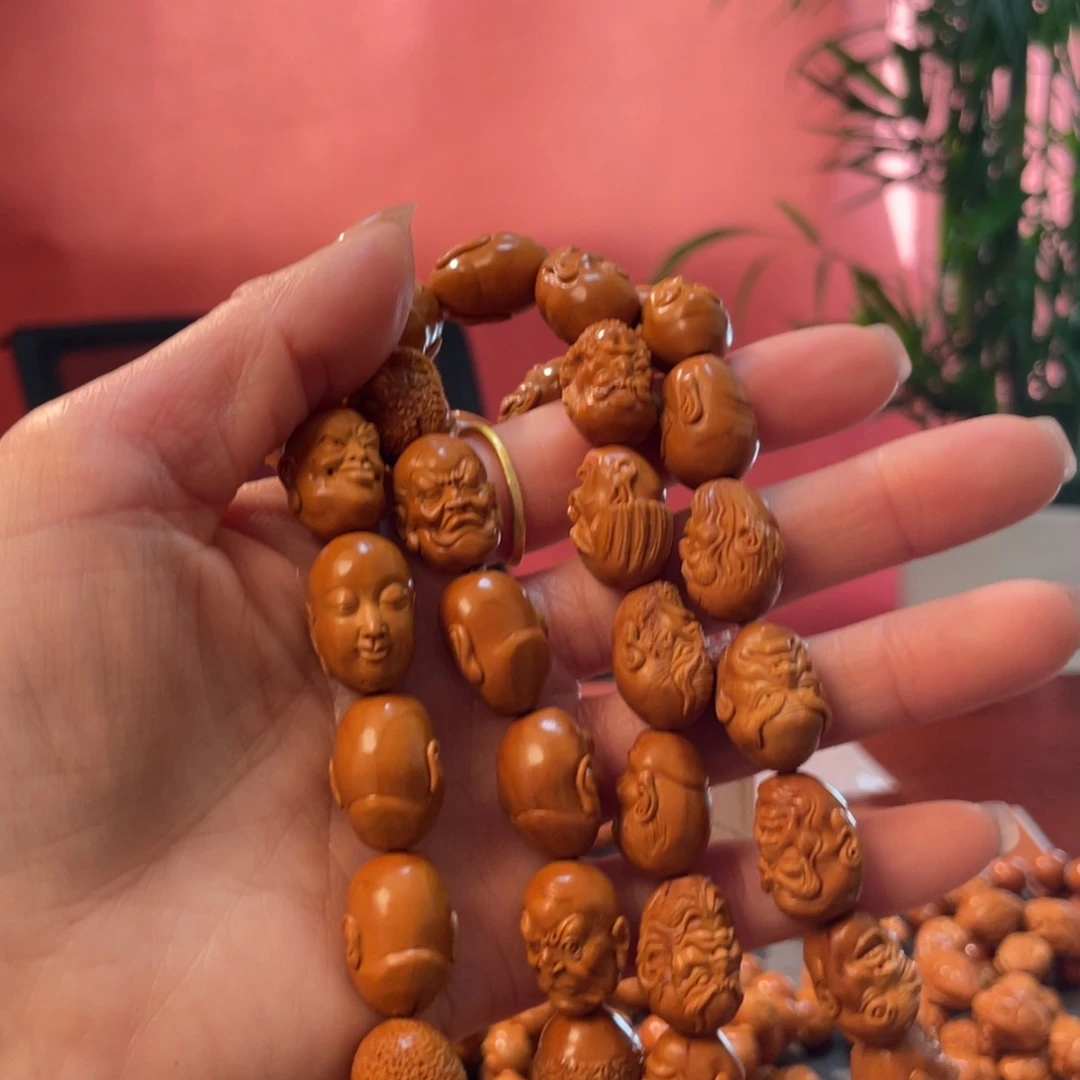 橄榄核手串光*水晶核36罗汉