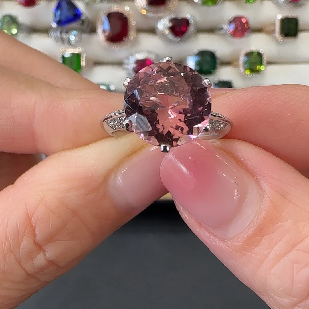 碧玺18K金镶嵌戒指4.2ct