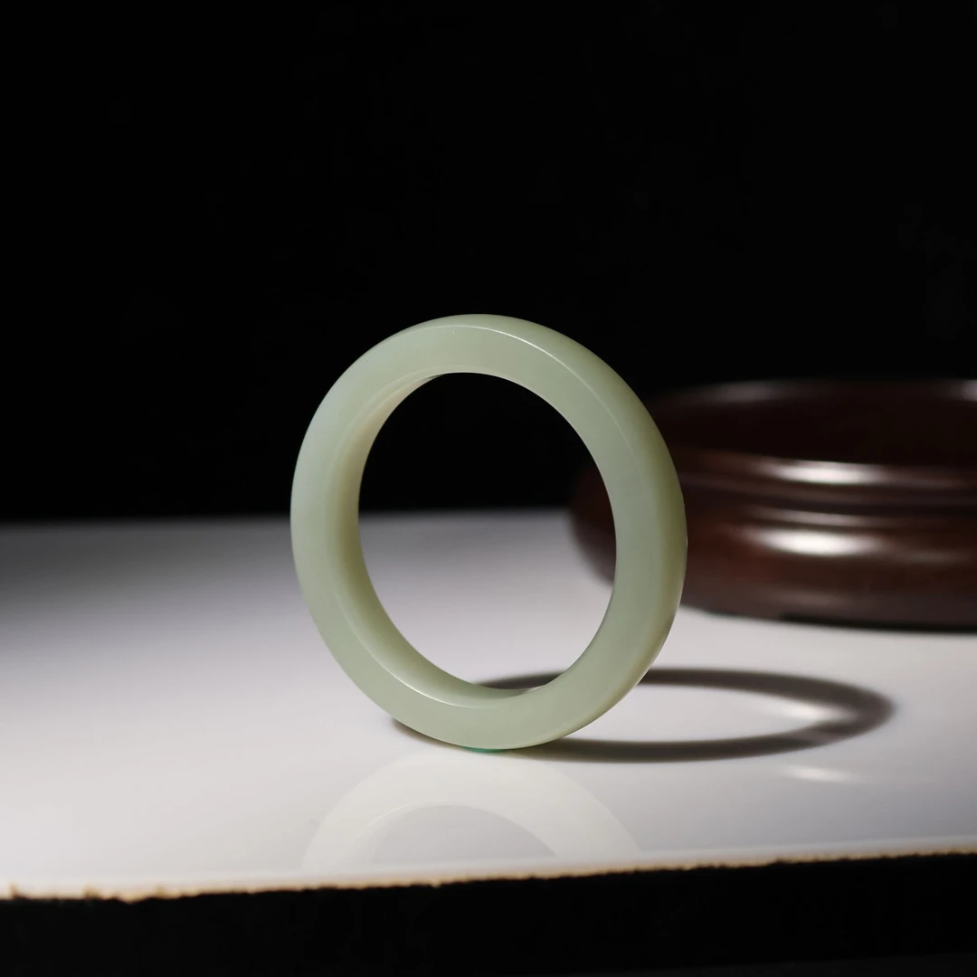 【且花溪.小圈链接】和田玉*手镯*未镶嵌*新疆且末料