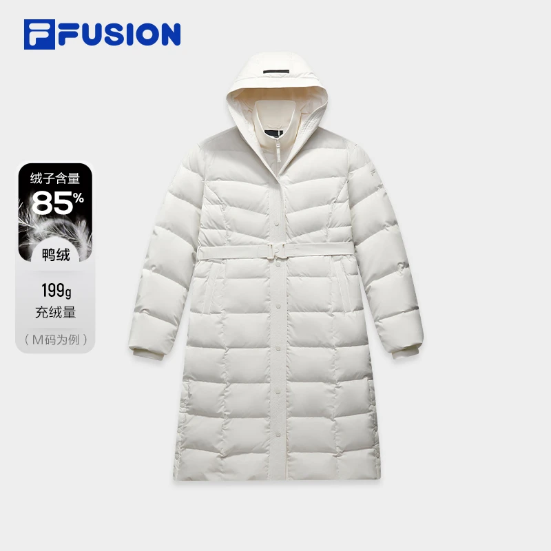 FILA斐乐【防风保暖】冬季女性时尚加厚百搭长款羽绒服T11W545907