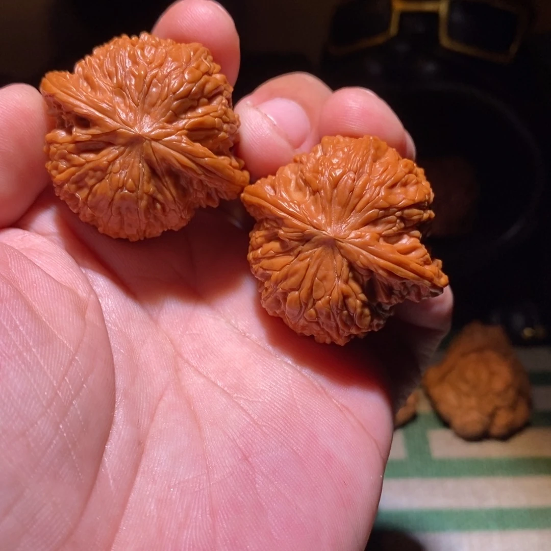 文玩核桃把件40磨盘