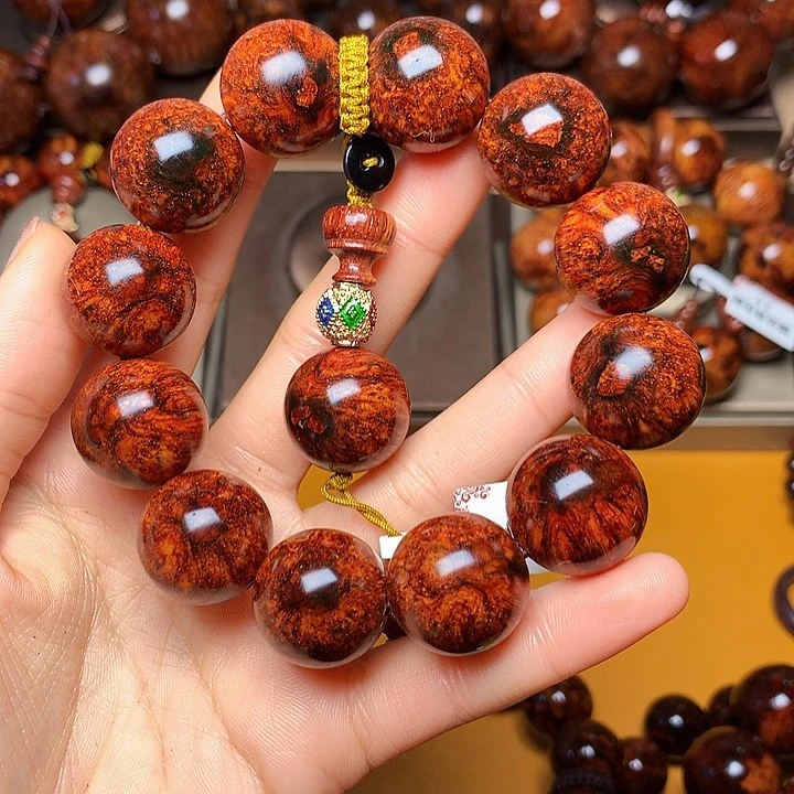 花梨木类手串/手链黄花梨风化料老挝花梨土埋料2.0