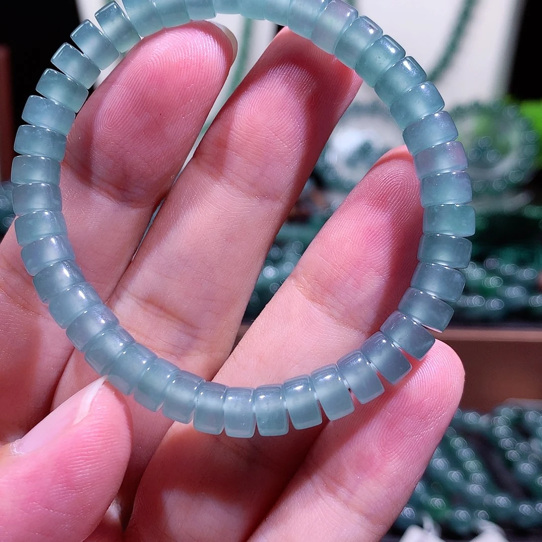 翡翠未镶嵌手链天然a货翡翠手串7