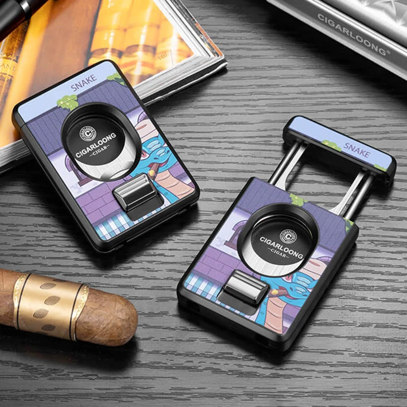 茄龙雪茄剪锋利小巧便携平型剪十二生肖不锈钢雪茄剪刀CE-24L1