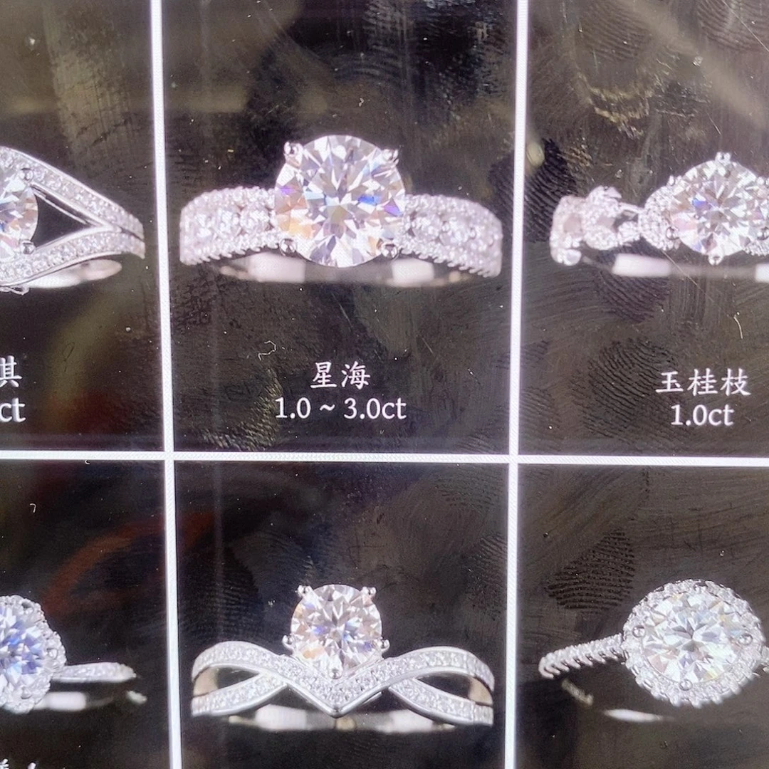 足银合成碳硅石星海1克拉20