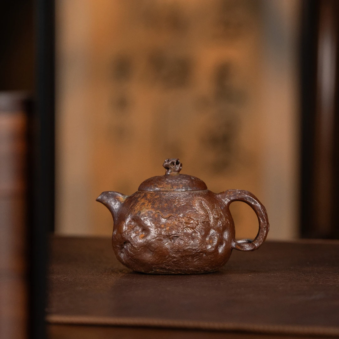 【利贞丨龙供春604】原矿柴烧潘伯民全手工170cc宜兴茶壶茶具