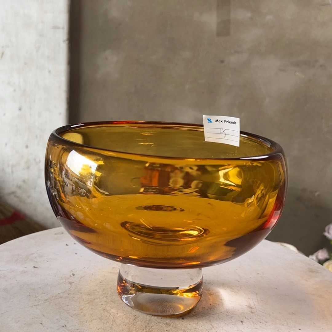 弘扬琉璃花器微瑕高度15