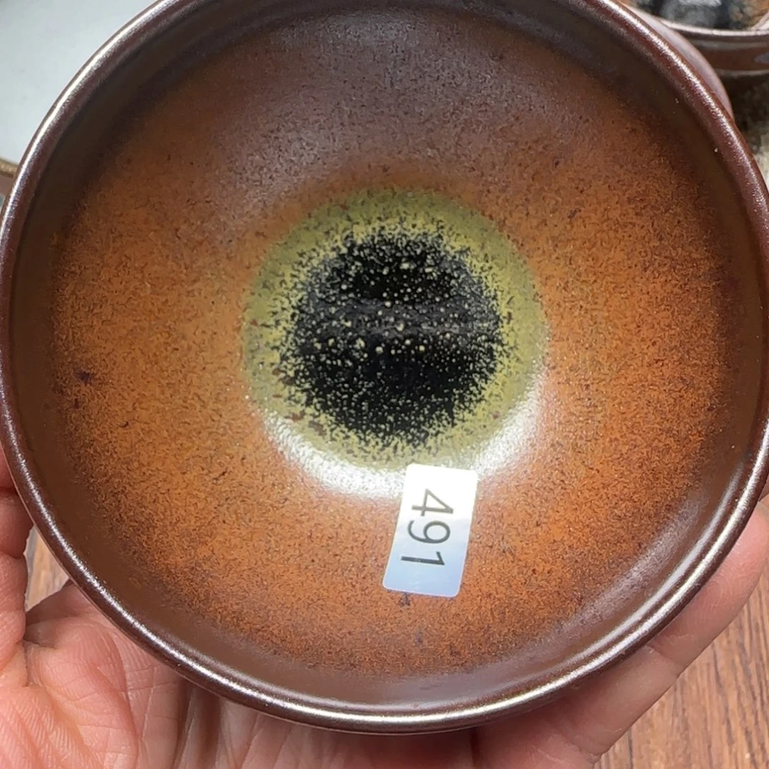 柴烧建盏茶盏茶杯491