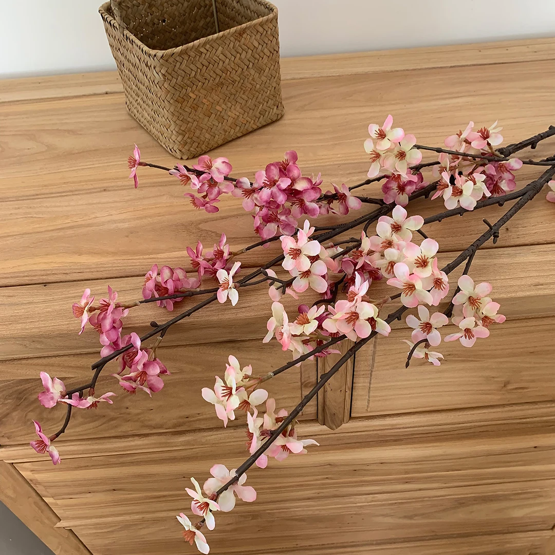 樱花仿真花客厅餐桌假花摆件塑料假花装饰花艺摆设假花餐桌装饰