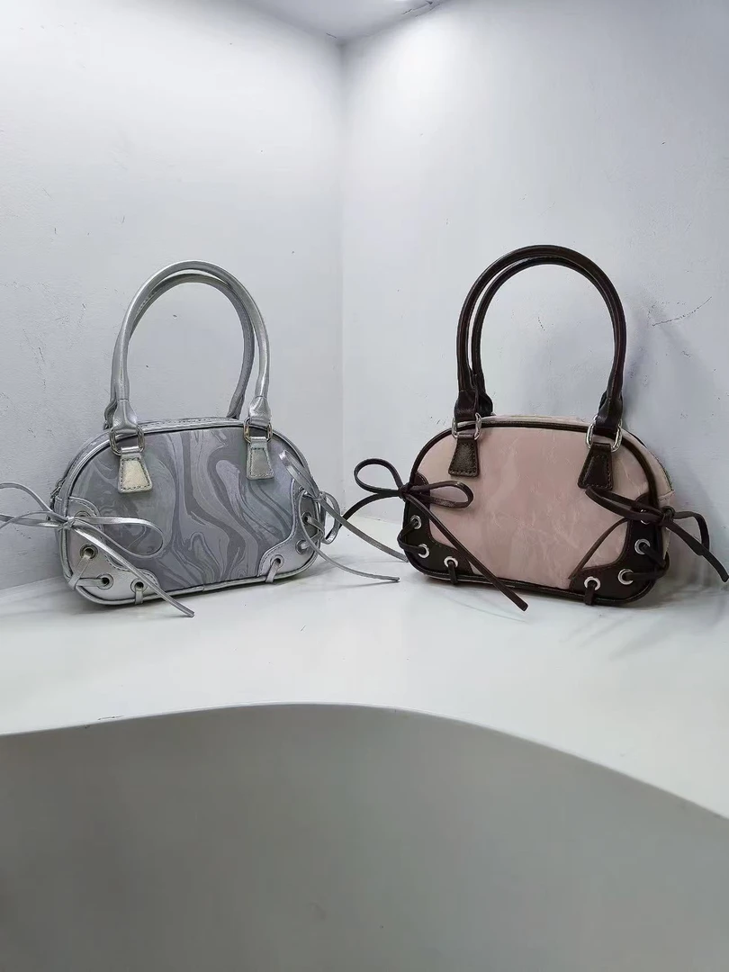 LULU LSTENS高级感手提保龄球包包女式2025新款时尚百搭上班通勤