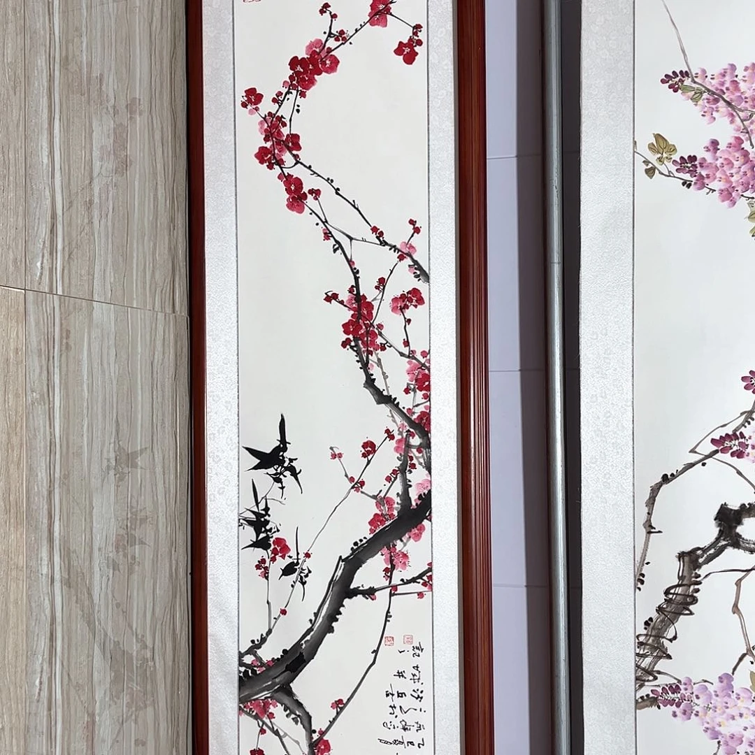 国画书画作品带框163×48