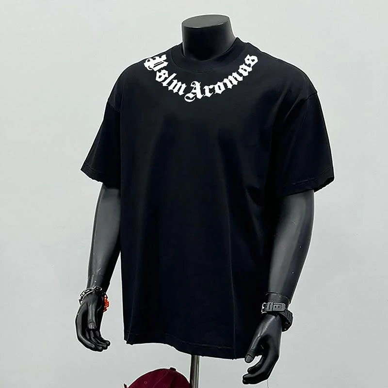 夏季美式纯棉圆领短袖T恤男印花宽松休闲半袖上衣学生百搭ins