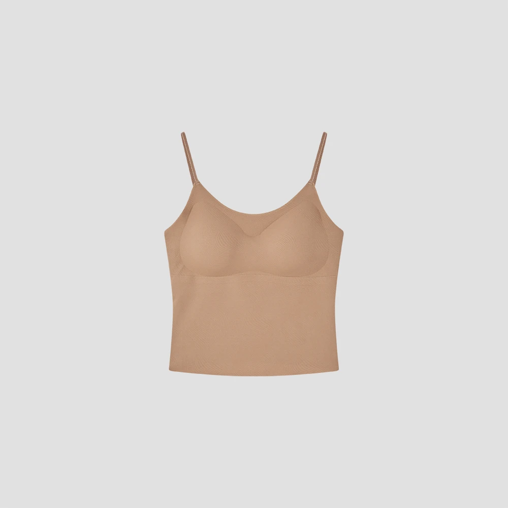 小禾【粉底液】舒适隐形防透显瘦美背吊带打底背心25SX123