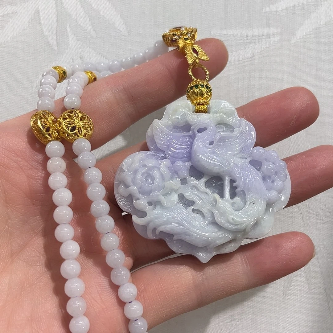 翡翠合金吊坠(赠链)国风