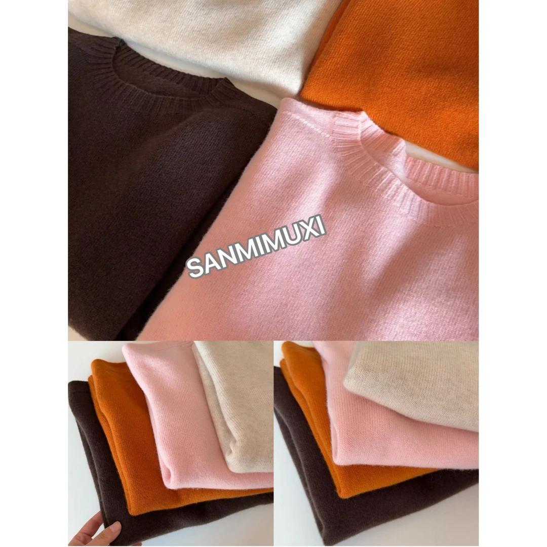 SANMI/叁米  【加州日落】圆领100羊毛毛衣  18150