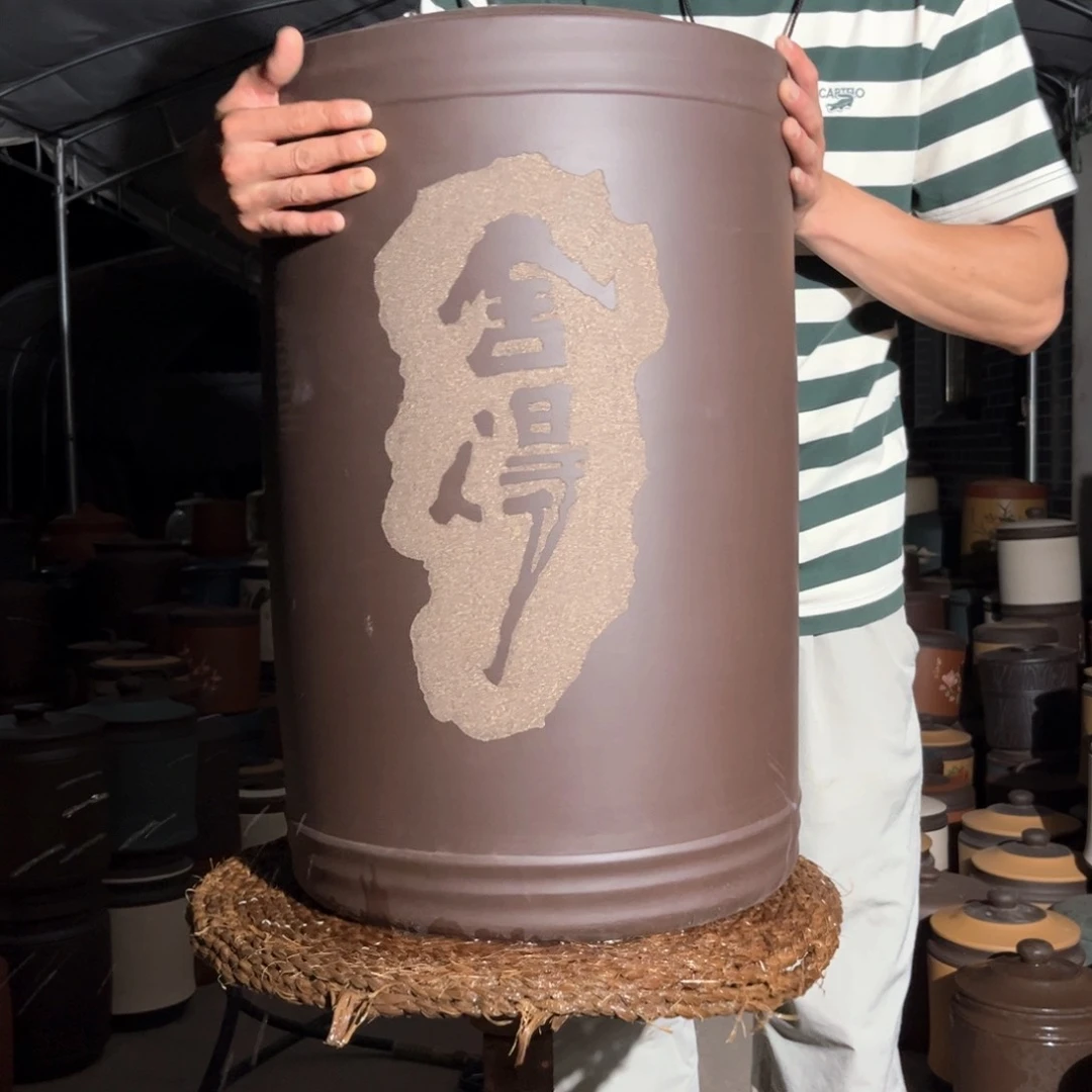 紫砂茶叶罐50-60 饼茶叶罐