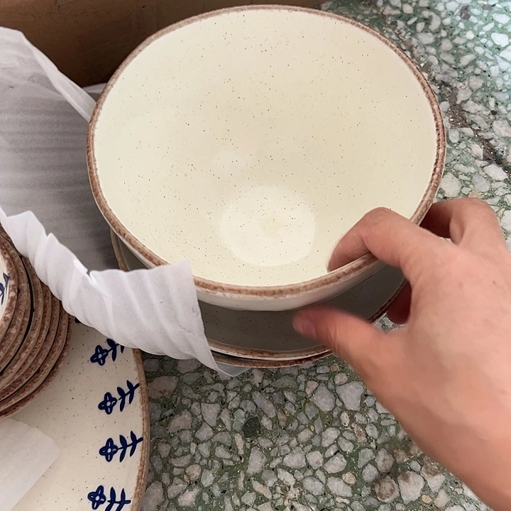 瓷片默认瑕疵商品1碗2盘子