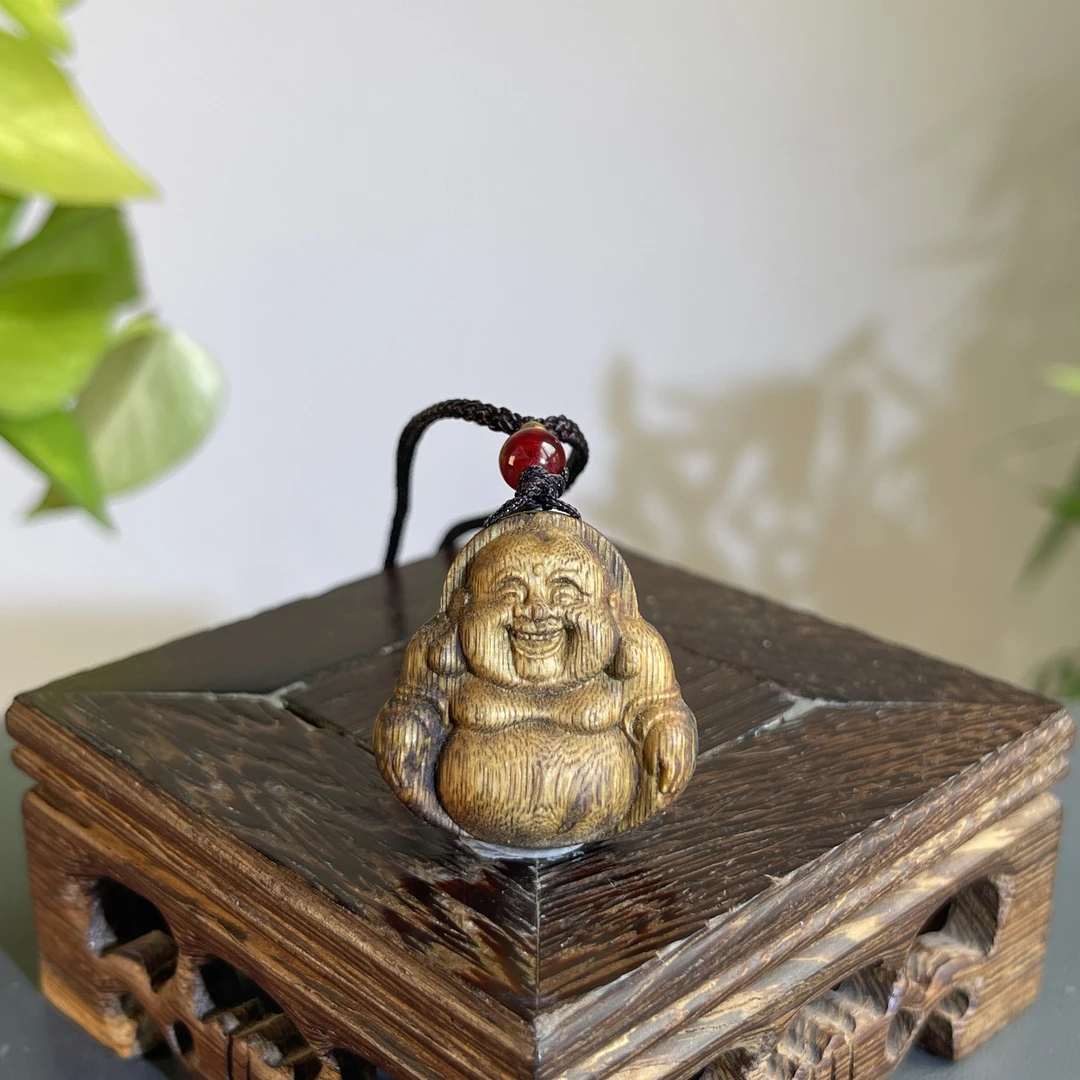 JZY07-39   沉香-棋楠笑佛吊坠