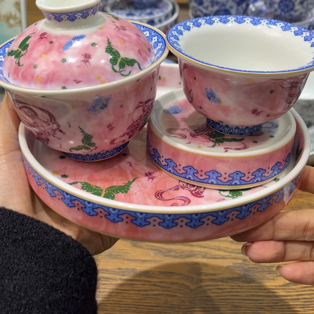 盖碗陶景德镇陶瓷工厂福利价