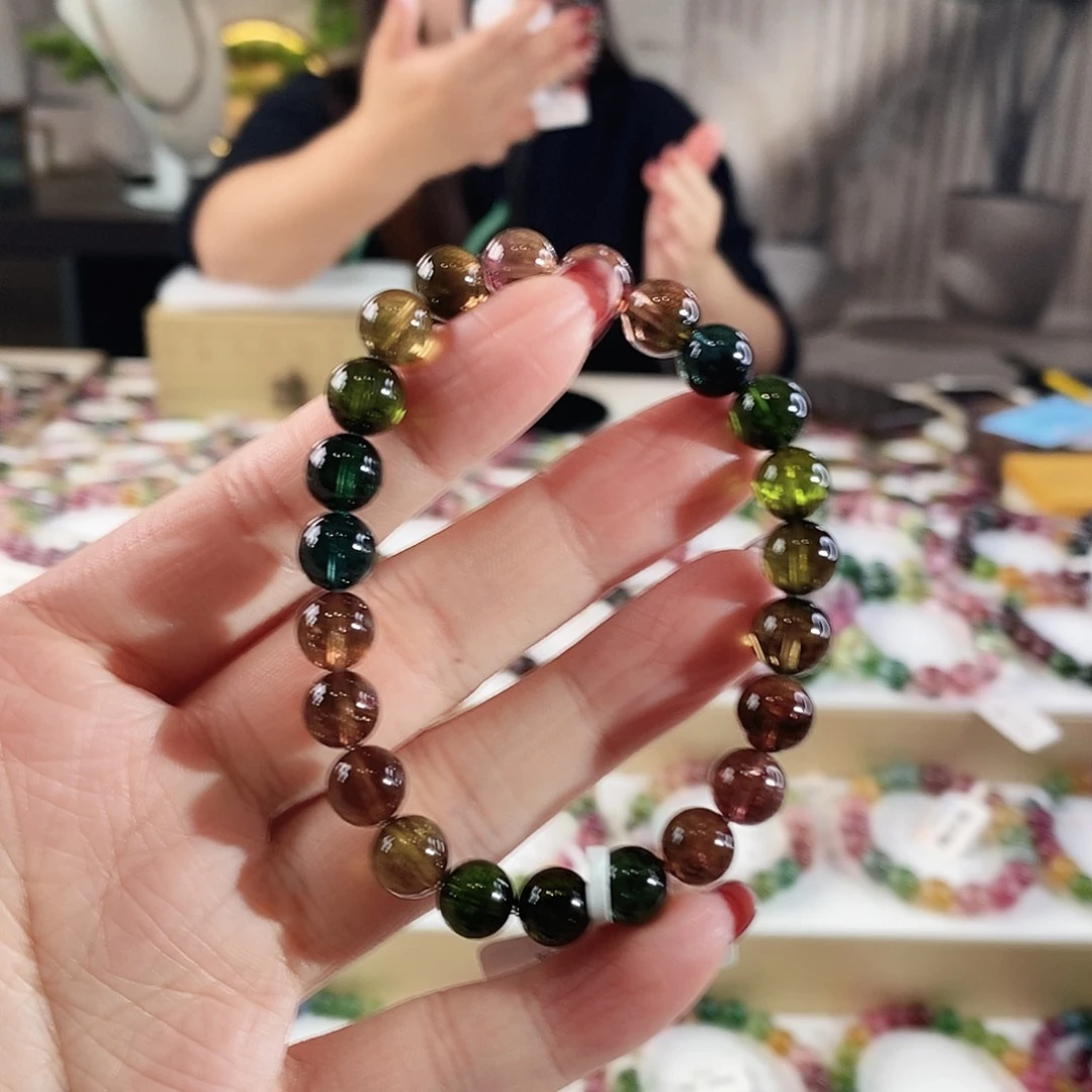 碧玺手串未镶嵌G2463单圈颜色微差