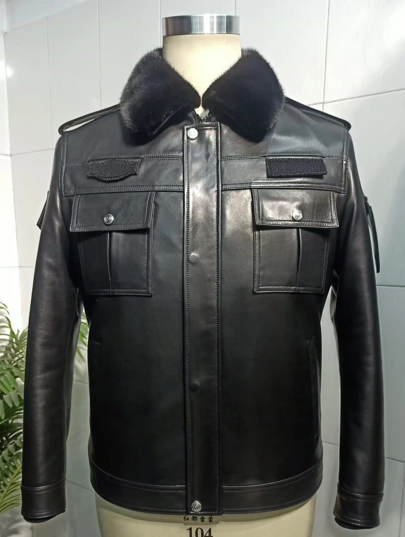 【吴师傅高端定制】男士皮衣夹克冬季保暖外套2508款