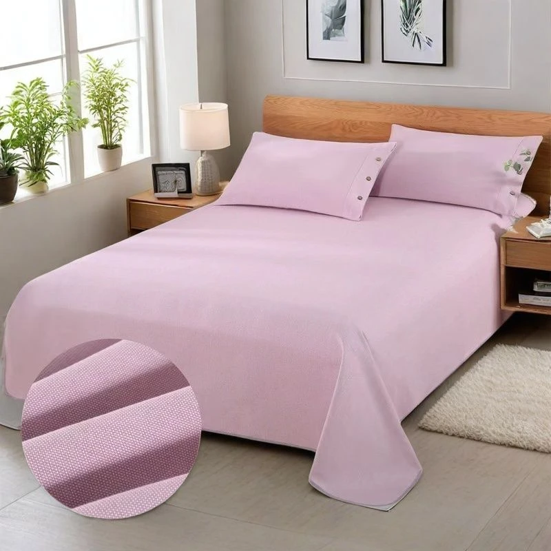 【马卡龙-A类加厚6股凉席】精梳棉色织定染加厚三件套老粗布凉席