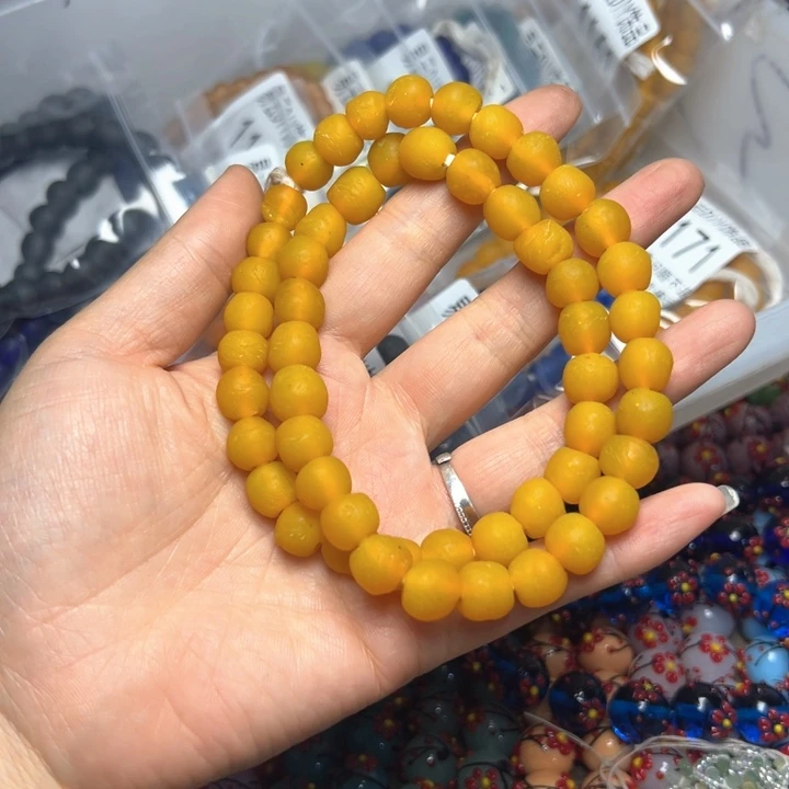 琉璃颈饰1268。 非洲琉璃一条卡11