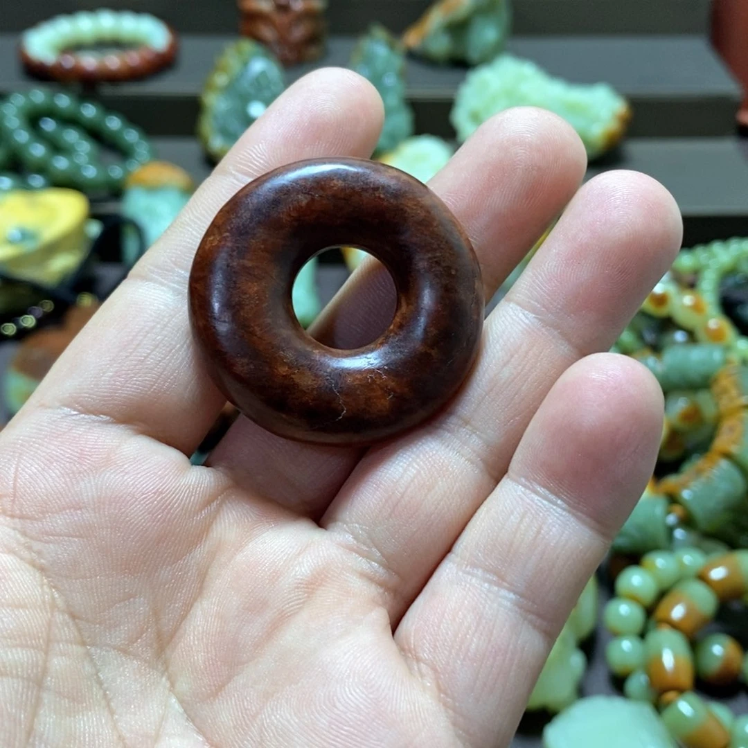 岫岩河磨玉（透闪石质玉）平安扣未镶嵌阿*