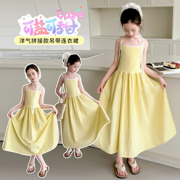 大裙摆 沙滩吊带连衣裙 2025夏季新款设计风吊带裙