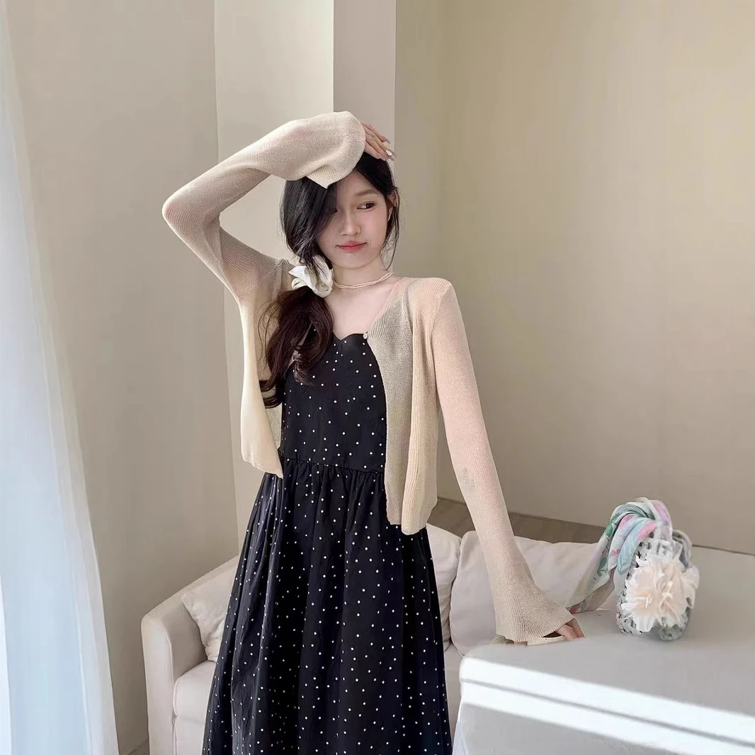 披肩开衫女夏季2025新款时尚休闲小坎肩外搭上衣短款薄纱外套显瘦